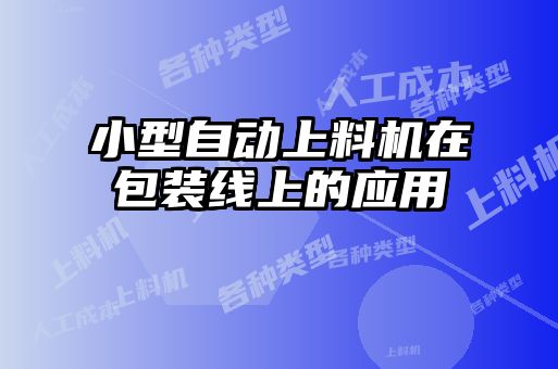 小型自動上料機在包裝線上的應(yīng)用