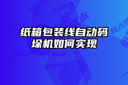 紙箱包裝線自動碼垛機(jī)如何實(shí)現(xiàn)